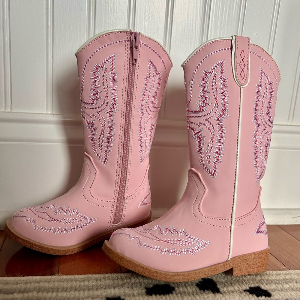 Sweet Honey brand, pink cowgirl boots, size toddler 6, excellent used condition,